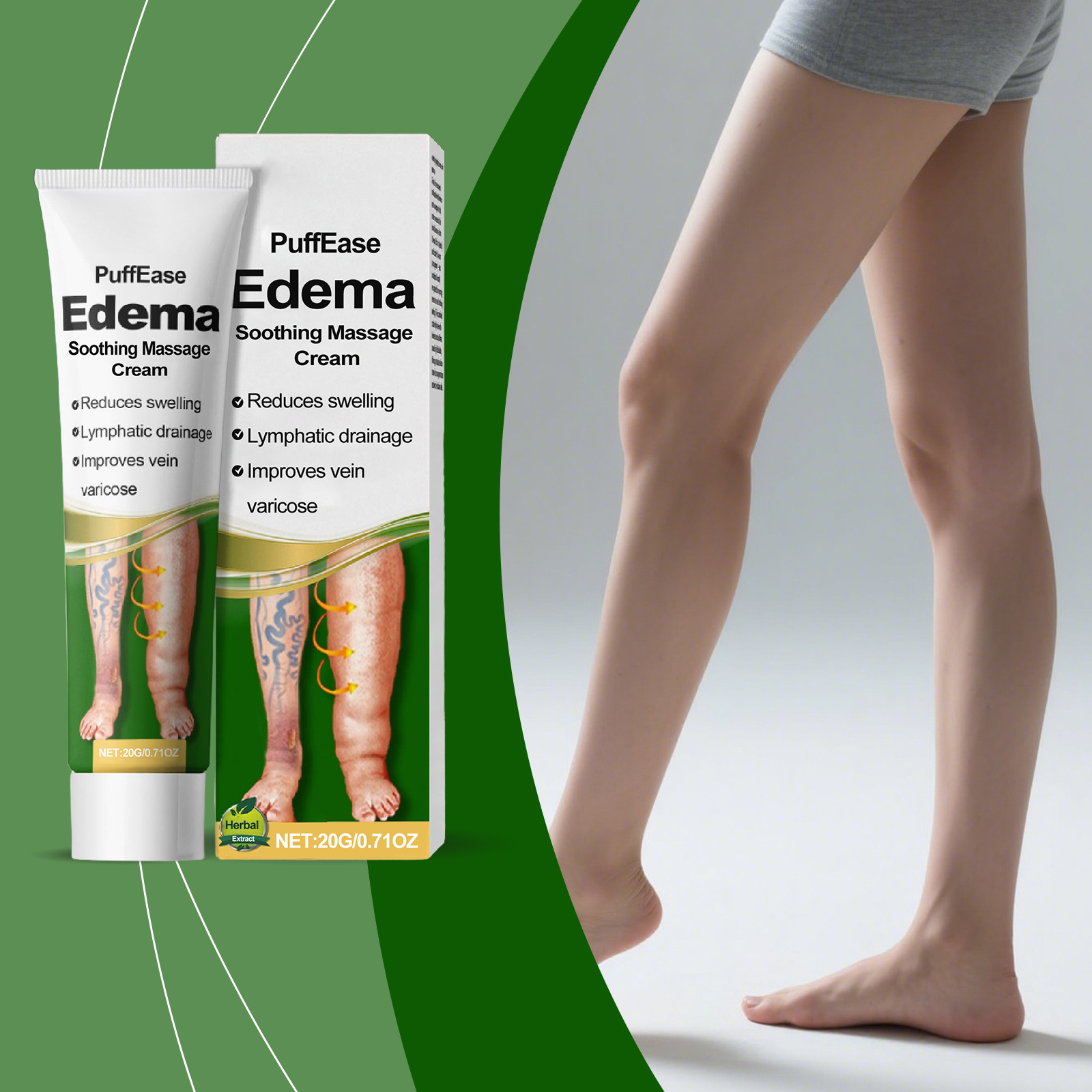 Varicose Vein Ease Paste Spider Leg Soreness Recovery Vasculitis Improve Blood Circulation Hydration Swelling Edema Relief Cream