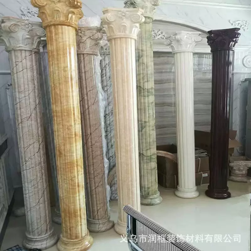 厂家30cm直径圆柱石塑罗马柱装饰背景墙欧式集成墙门洞垭口包柱子