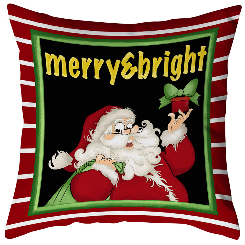 国境を越えた売れ筋新年とクリスマス枕カバーホームソファシートクッションカバーホリデーパーティー装飾卸売|undefined