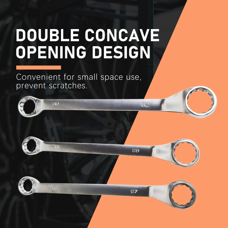 12PCS double-concave box wrench cloth bag set hardware tool