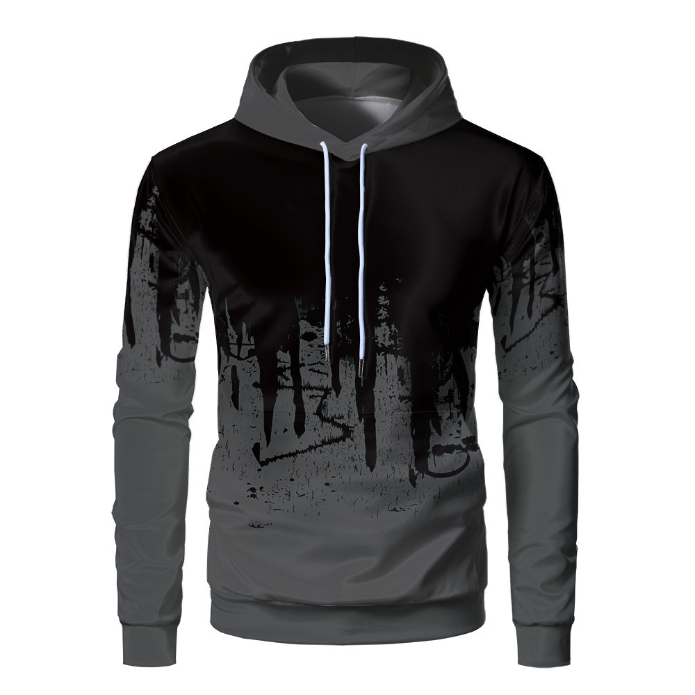 New outdoor sports digital 3D printing hooded Couple costume Baseball uniform loose sweater_voghion.com