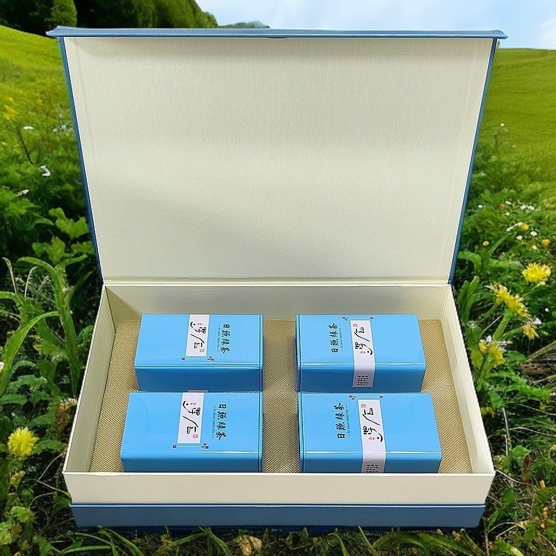 Шаньдун Ричжао Зеленый чай 2025 Новый чай Подарочная упаковка Жестяная банка 250г Полфунта Подарок Фабрика Один штук Оптом