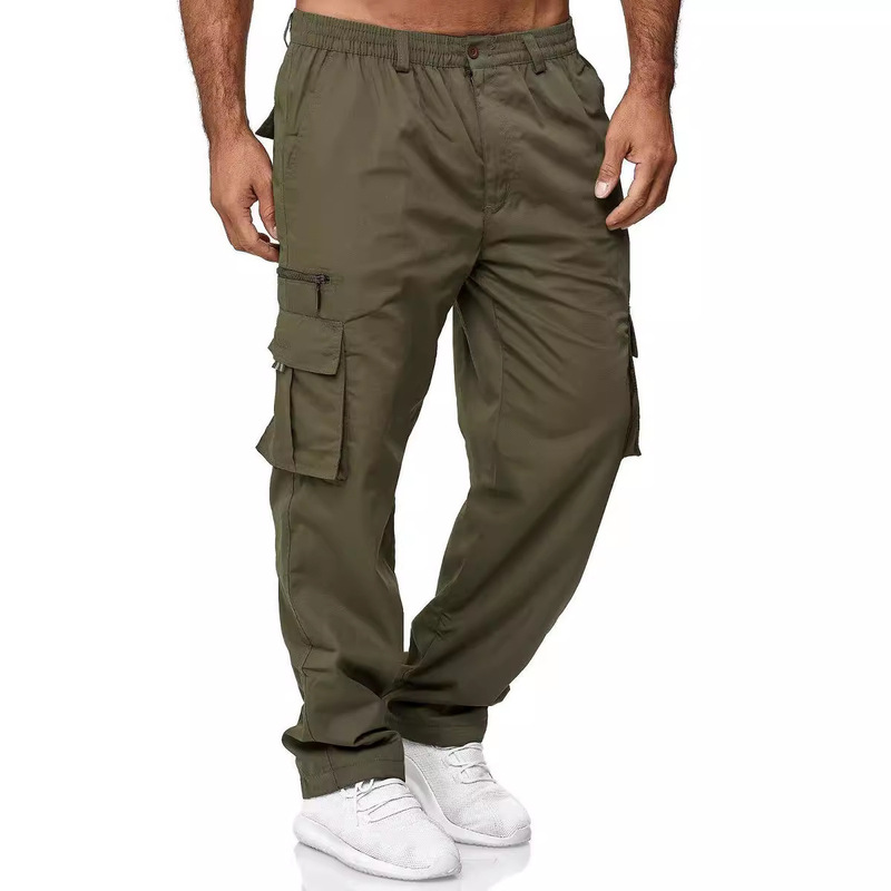 A large number of in stock foreign trade Amazon wish plus size casual cotton men's wide overalls pants pants K232