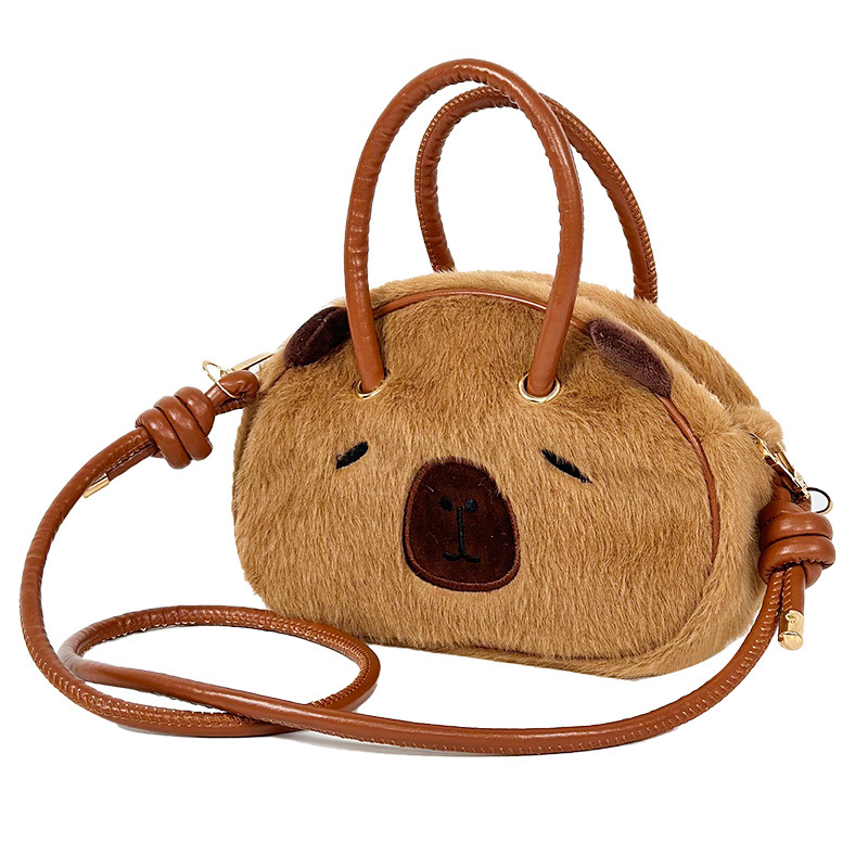 Bolsa de conchas de animales de peluche de red Kapibara muñeca del Dolphin de agua mochila de 8 pulgadas bolsa agarrada al por mayor en stock