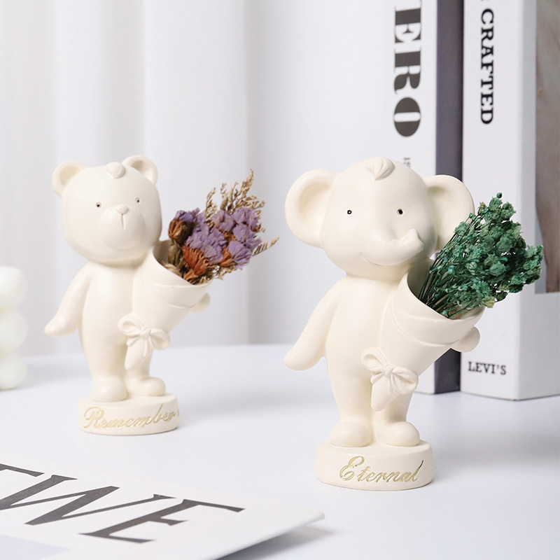 Nanyuan Chuanfang zakka dibujos animados flor Ángel resina decoración creativa maceta micro paisaje jardinería Decoración