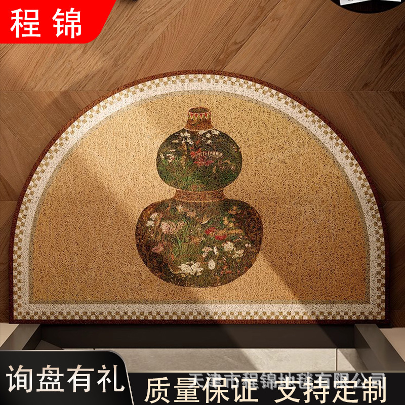 入户门地垫耐磨耐脏易打理丝圈地垫刮泥蹭土中古风家用防滑垫子|undefined