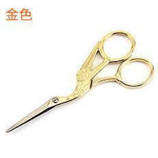 鹤剪刀不锈钢镀金鹤型剪 复古剪刀 纱线剪刀茶叶剪十字绣花线头剪