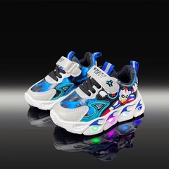 2022 New Arrival Luminous Cartoon Superman Kids' Shoes—New Boys' Sports Light-Up Toddler Shoes for Little and Medium-Sized Children