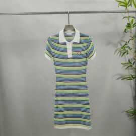 女装Ca欧美时尚百搭针织毛衣短袖连衣裙 剌绣图案 跨境现货速卖通