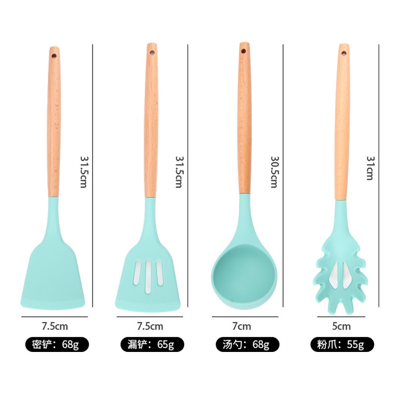 スポットシリコンキッチン用品セット 19点セット カッターコンビネーションセット 収納チューブ 麦わらカラーセット|undefined