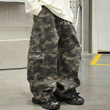 宝多童装男童加绒裤子冬装2025新款韩版儿童工装迷彩裤潮110-180