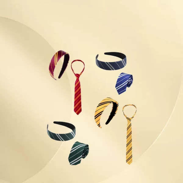 Harry Potter Tie, College-Style Striped Headband, Hermione-Style Headwear, Cosplay Performance Props, Birthday Gift