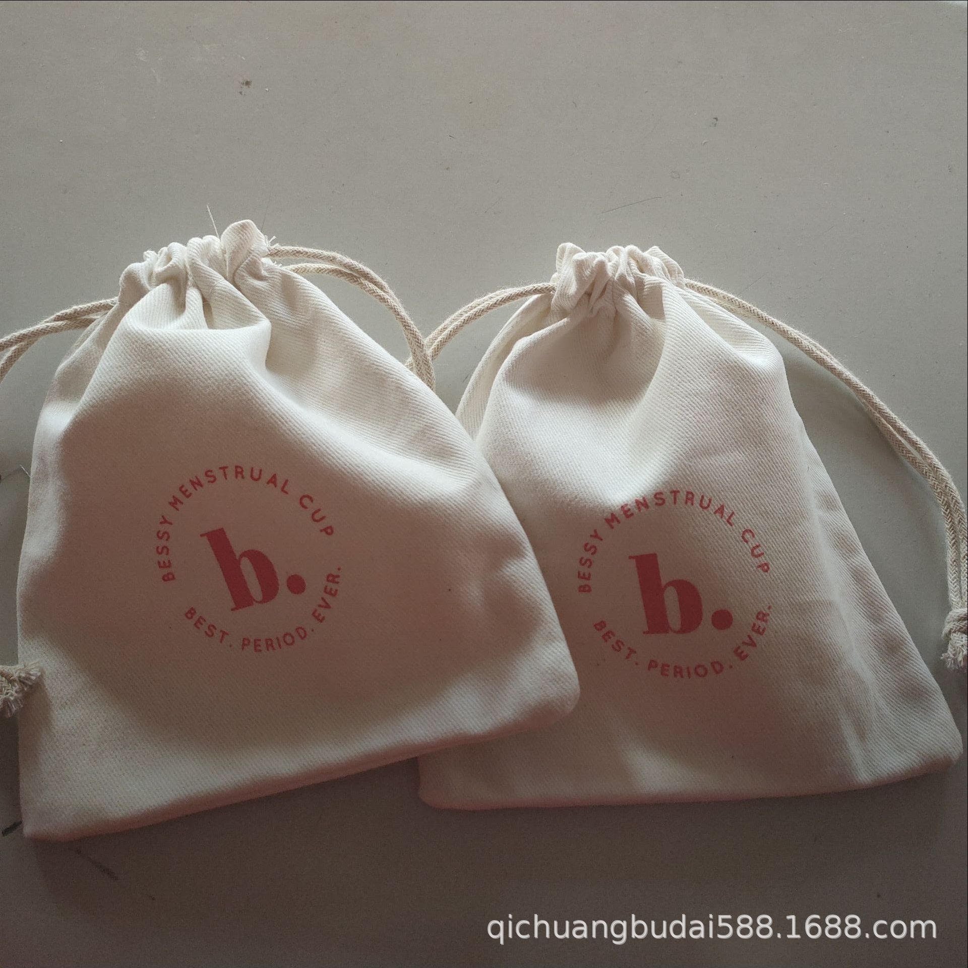 东莞厂家生产棉布束口袋 防尘棉布鞋袋 可加印logo