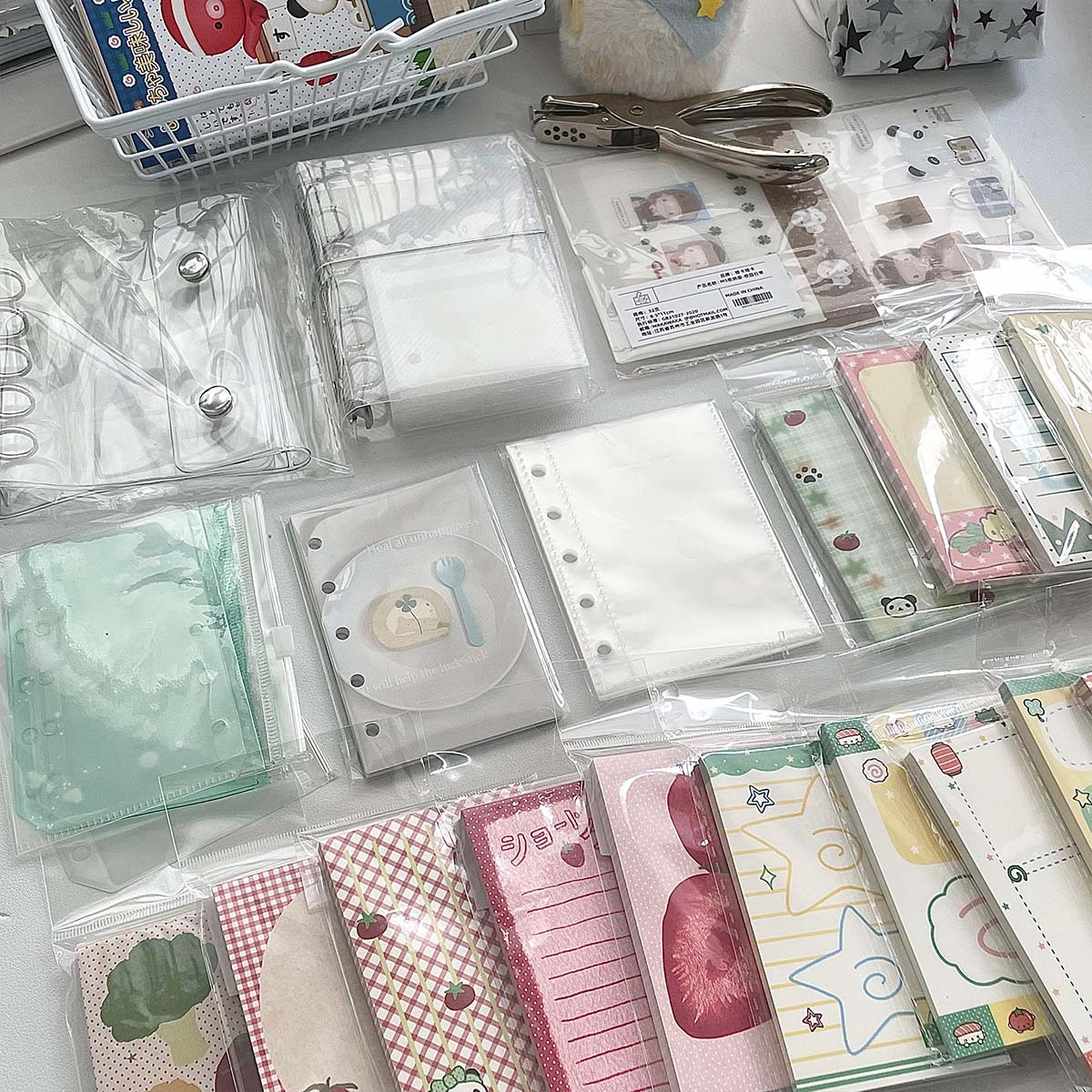 [Colección M5] Libro de hojas sueltas, accesorios de página interior, libro de contabilidad manual, libro de almacenamiento, carcasa PP, mini libro de tarjetas, bolsillo interior portátil