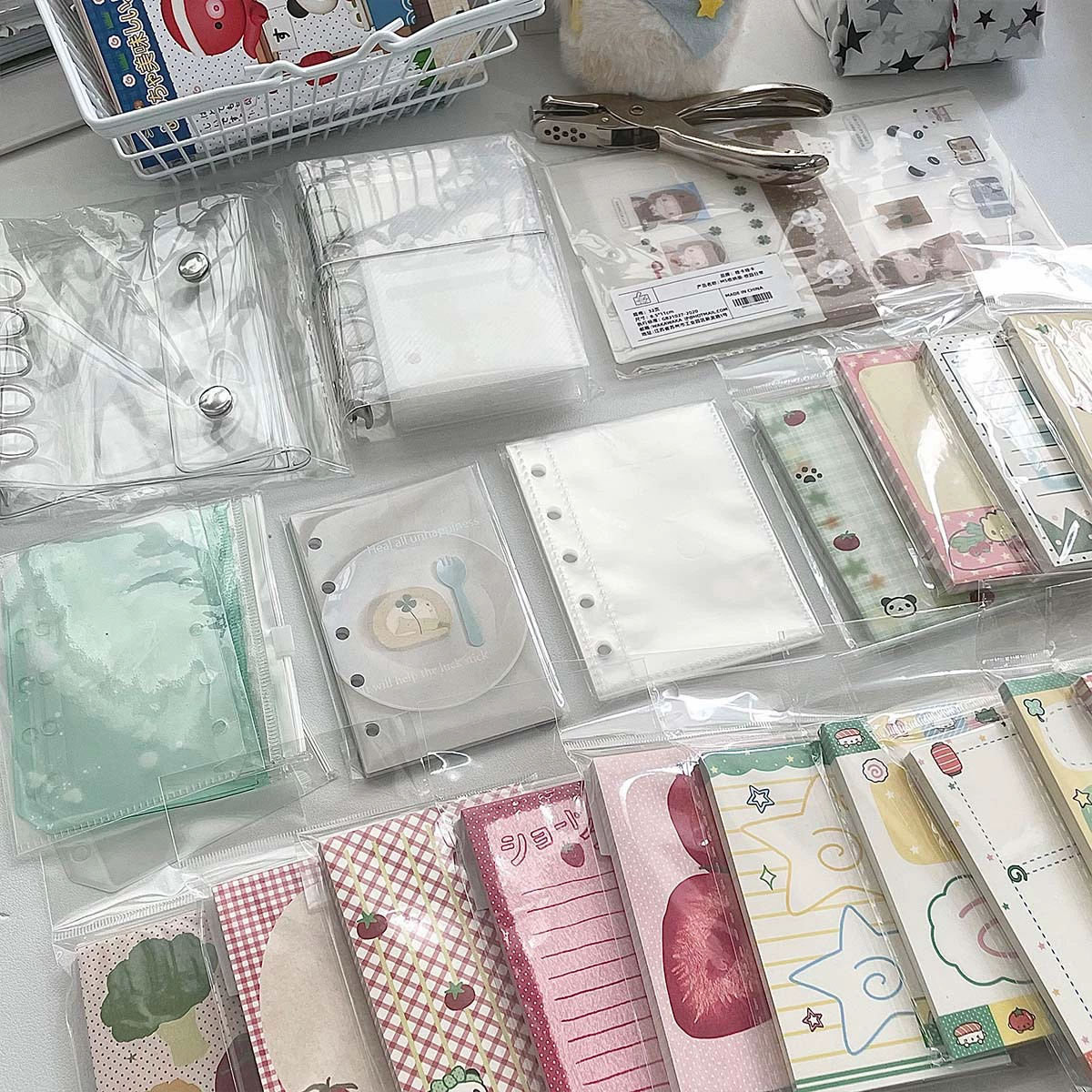 Handheld M5 Storage Set — Transparent PVC Shell, Inner Pages & Accessories, Multi-Color