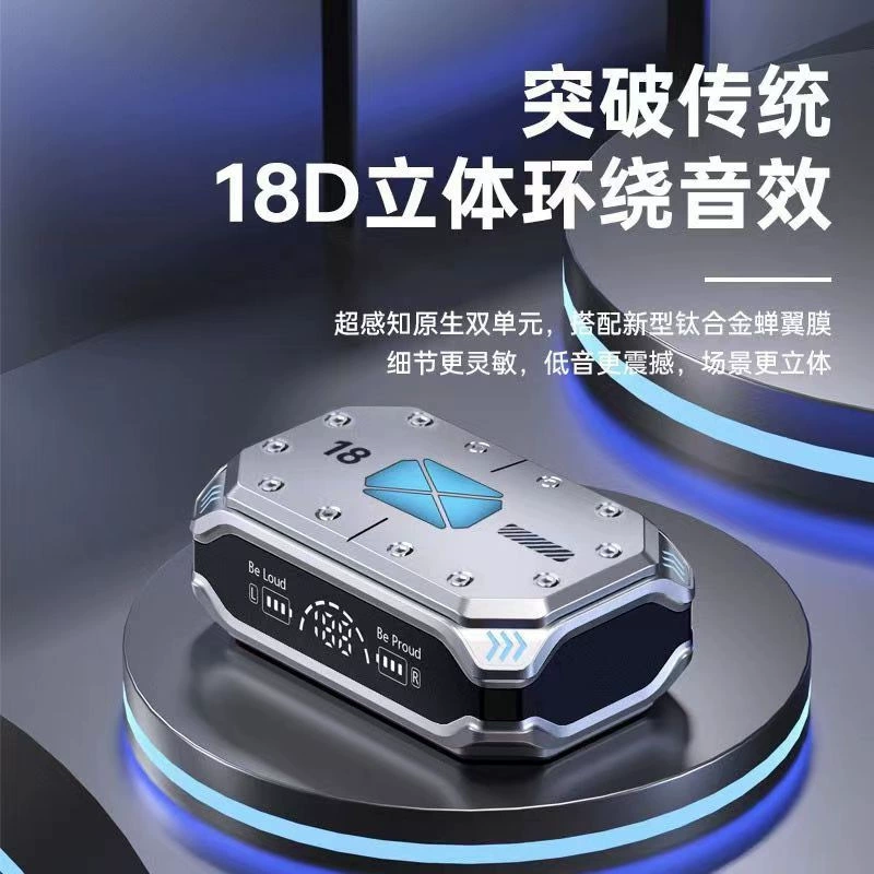 Киберспорт беспроводной Bluetooth-наушник с шумоподавлением Король курицы Genshin Impact игра универсальный цифровой дисплей Bluetooth 5.3