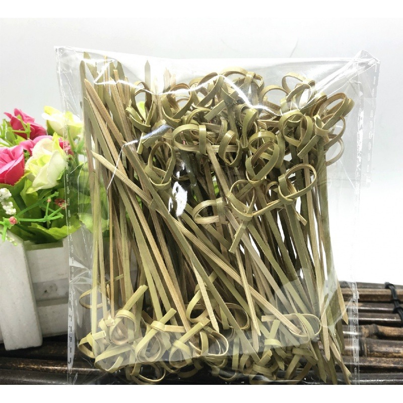 Cocktail skewers, knotting skewers, flower knots, string sweet sushi decorations, bamboo skewers, disposable fruit skewers, flower knots, ring strings 