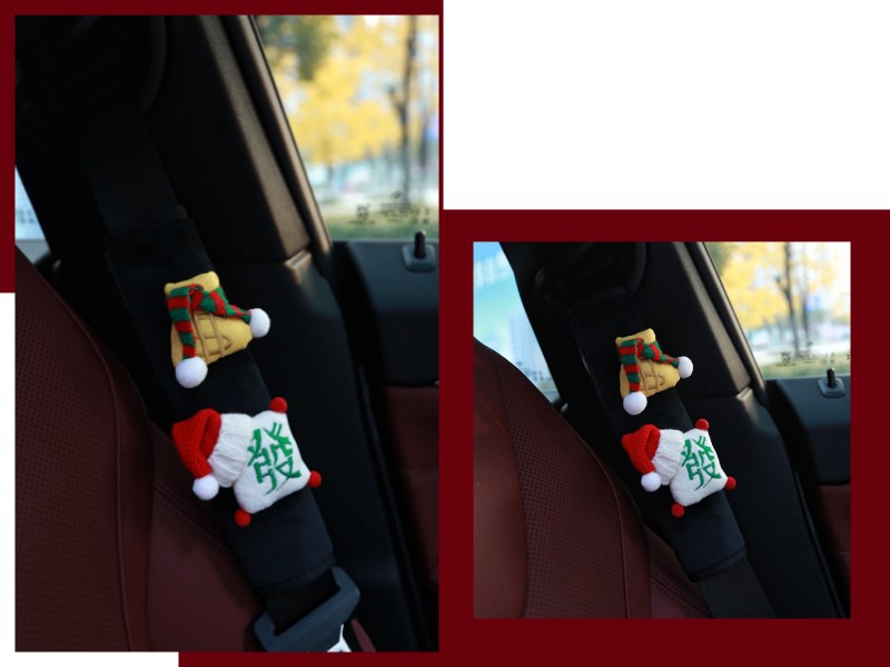 Original Handmade High-End Mahjong Fortune Safety Belt Shoulder Pads for Children, Anti-Strangle and Anti-Wear Decoration, New Car Gift