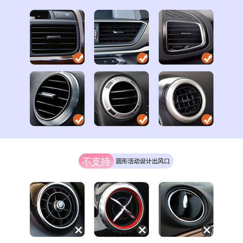 Car-Mounted Diamond-Encrusted Phone Holder, Car Navigation Support, Clip-On Air Vent, Multi-Functional and Versatile