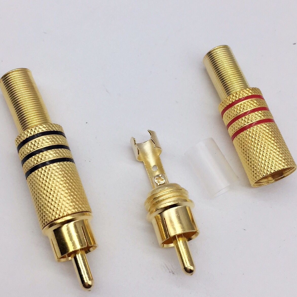 供应镀金款RCA莲花音频视频焊接头 .音视频插头