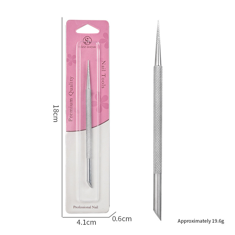 Empuje de acero puntiagudo-plateado