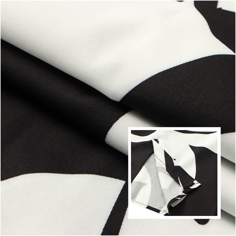 Daifa hombres europeos y americanos calle pareja juvenil marca de moda máscara Impresión digital solapa suelta camisa manga corta verano