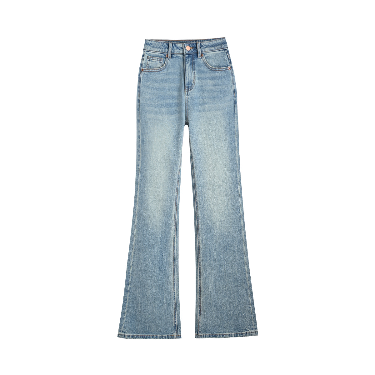 [Zhao Lusi] Same Style Flared Pants Lyocell High-Waisted Four-Way Stretch Denim Jeans for Women, Autumn Petite Flared Pants