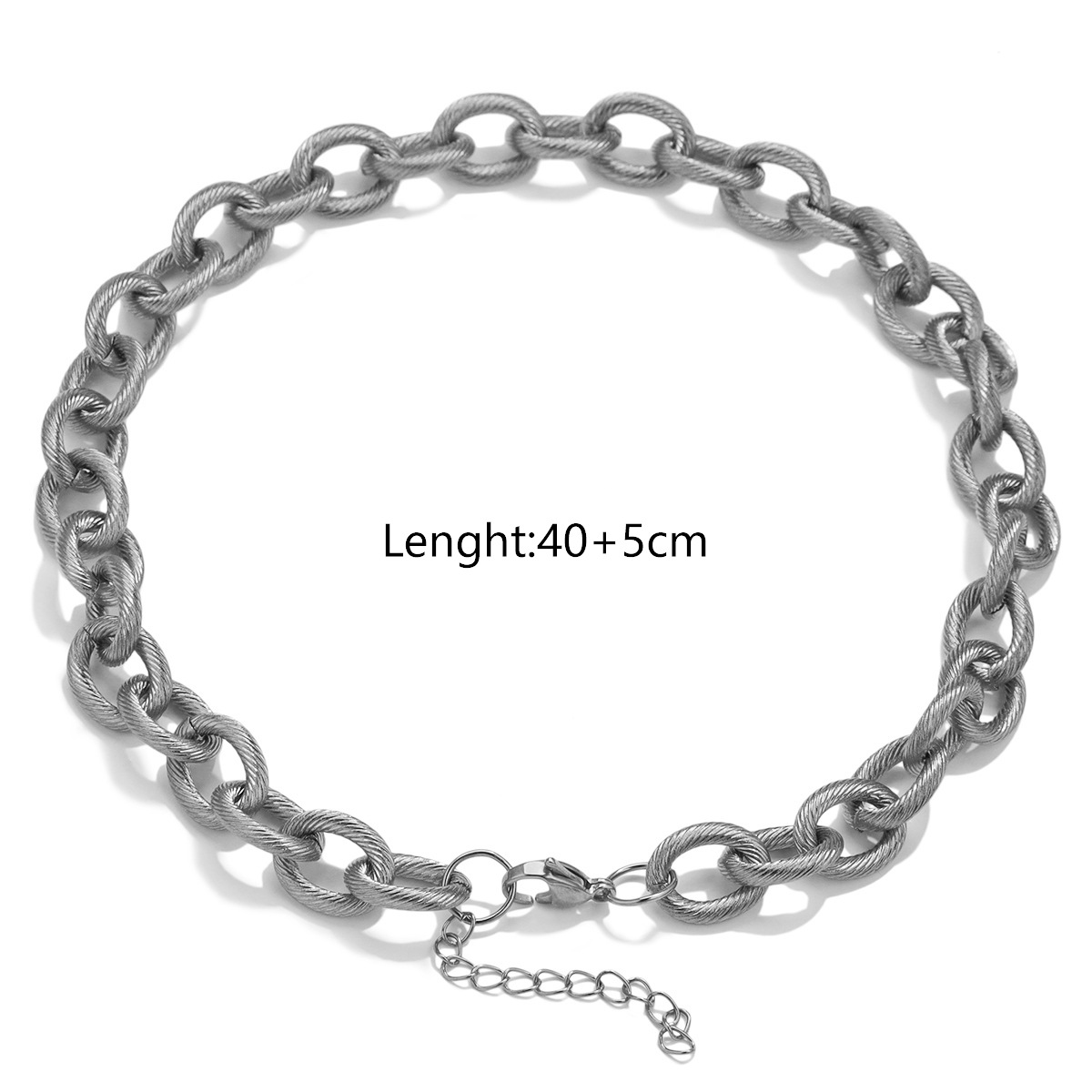 Punk Style Simple Géométrique Acier Inoxydable Placage Bracelets Collier display picture 4