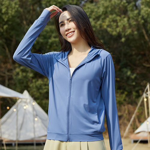 Uqiku same style sun protection clothing for women in summer UV protection knitted sun protection clothing for men skin clothing jacket