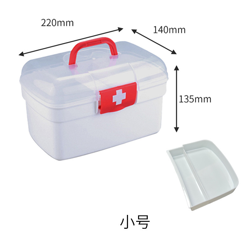 Caja de la medicina hogar de plástico multi-caja de almacenamiento de capas caja de primeros auxilios portátil caja de la medicina fábrica al por mayor logotipo imprimible image 8