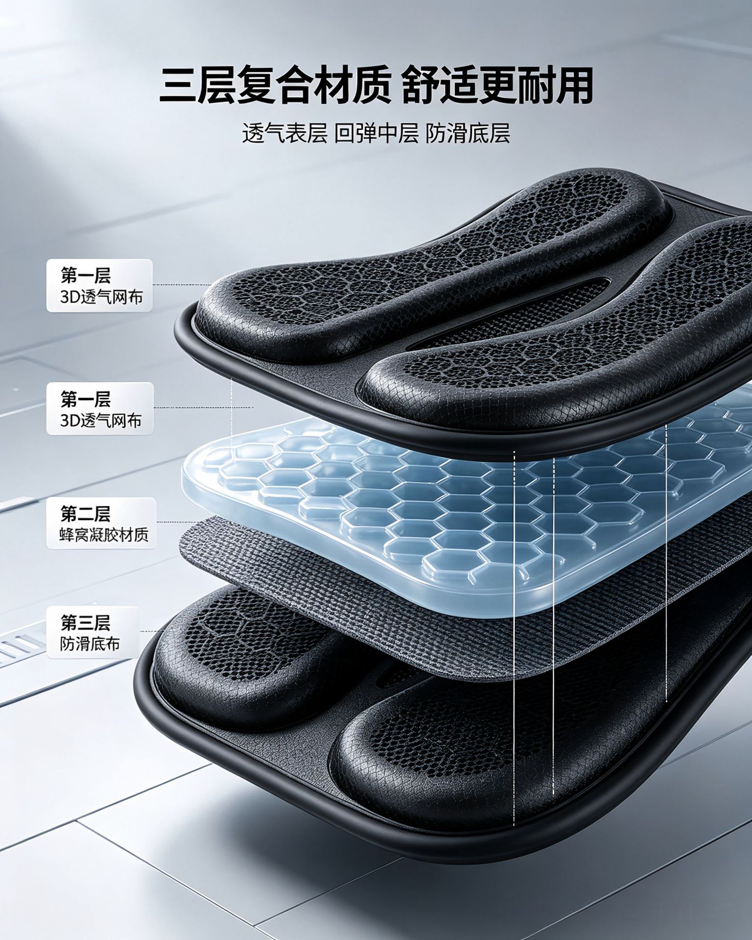 Motorcycle seat cushion, waterproof and sun-proof, shock-absorbing seat cover for electric vehicles, thickened pedal electric bike seat cushion, universal