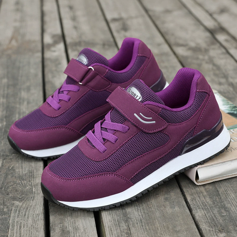 2022 Весенняя новая прогулочная обувь для среднего и пожилого возраста, обувь для пар, повседневные кроссовки, сетчатая обувь большого размера 46 для пожилых людей