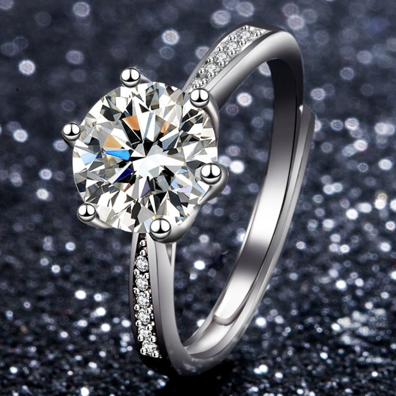 Кольцо с бриллиантом в Мозамбике 925 серебряных женщин ниши высокого класса атмосферное кольцо с кольцом ручной орнамент оптом