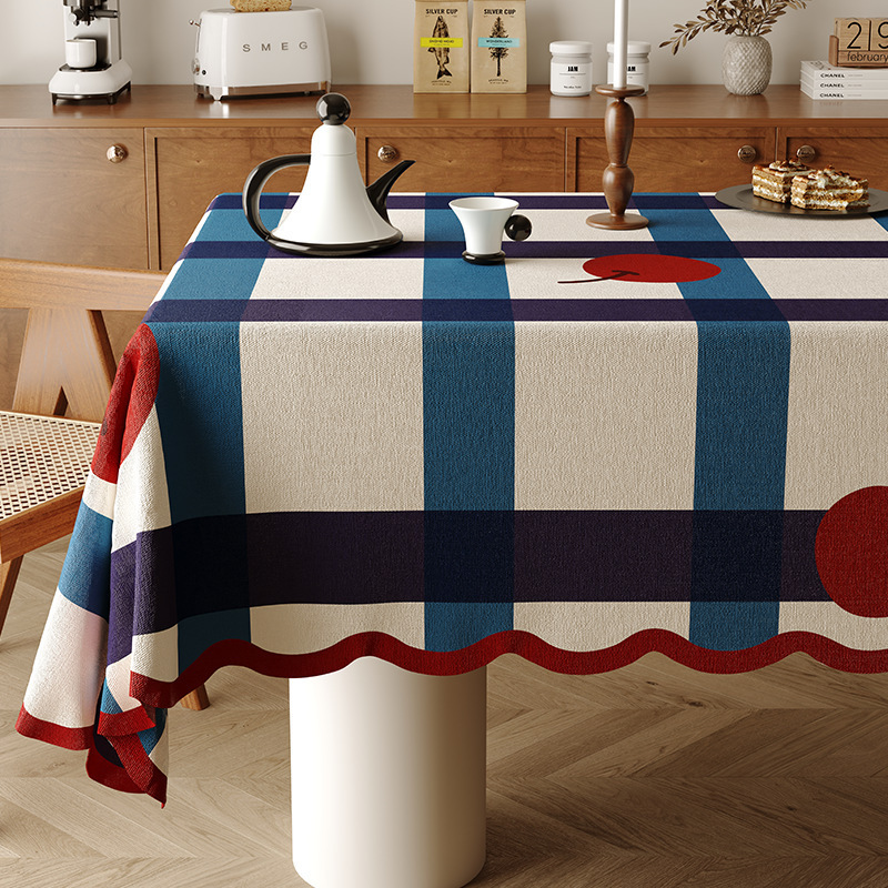 Simpatica tovaglia a cartoni animati con una sensazione di lusso leggero che induce dopamina, tovaglia rettangolare da caffè, tovaglietta resistente al calore,_voghion.com