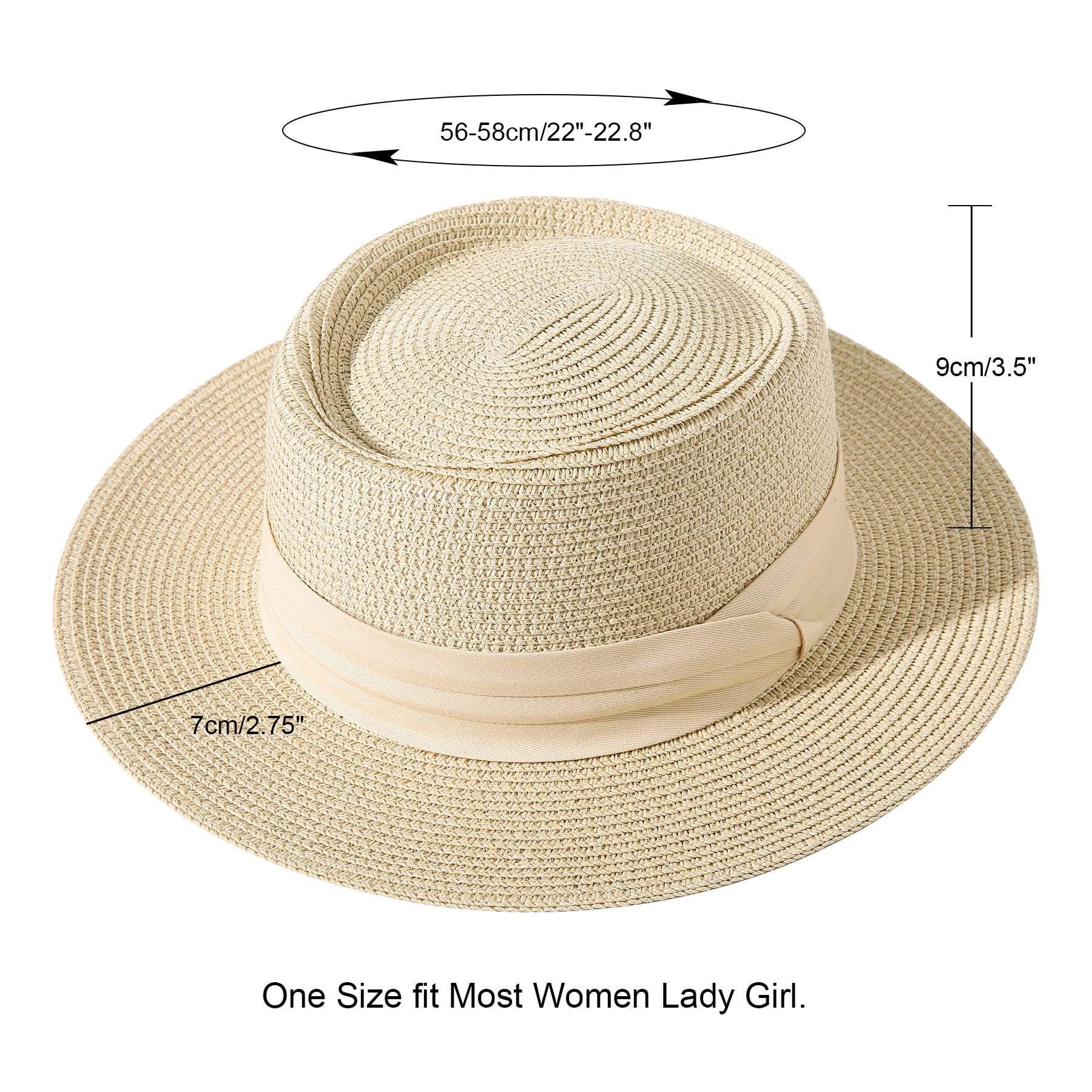 1219g Weight Sun Hat Hats Type Outdoor, Beach Occasion Straw Material Solid Color Pattern Spring&Summer Season Women's Gender Basic, Hawaiian, Vacation Style Short Brim Rim Women's Basic Hawaiian Vacation Solid Color Short Brim Sun Hat 9