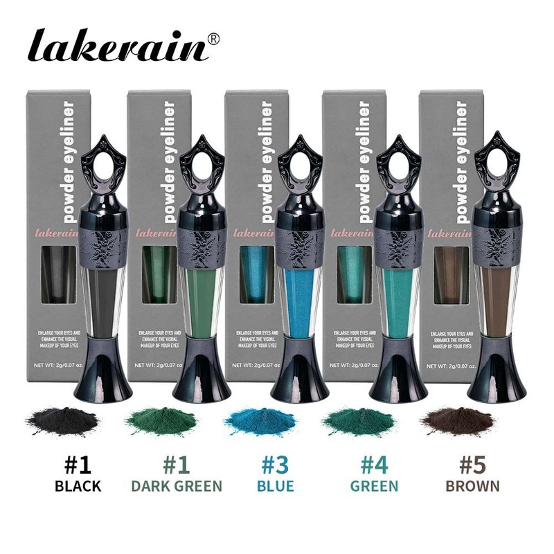 跨境lakerain 新款沙伊德眼线粉粉状眼线笔Eye Powder黑色绿色|undefined