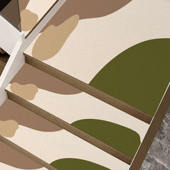 北歐簡約實木樓梯踏步墊子家用台階硅藻泥防滑墊吸水速干樓梯墊