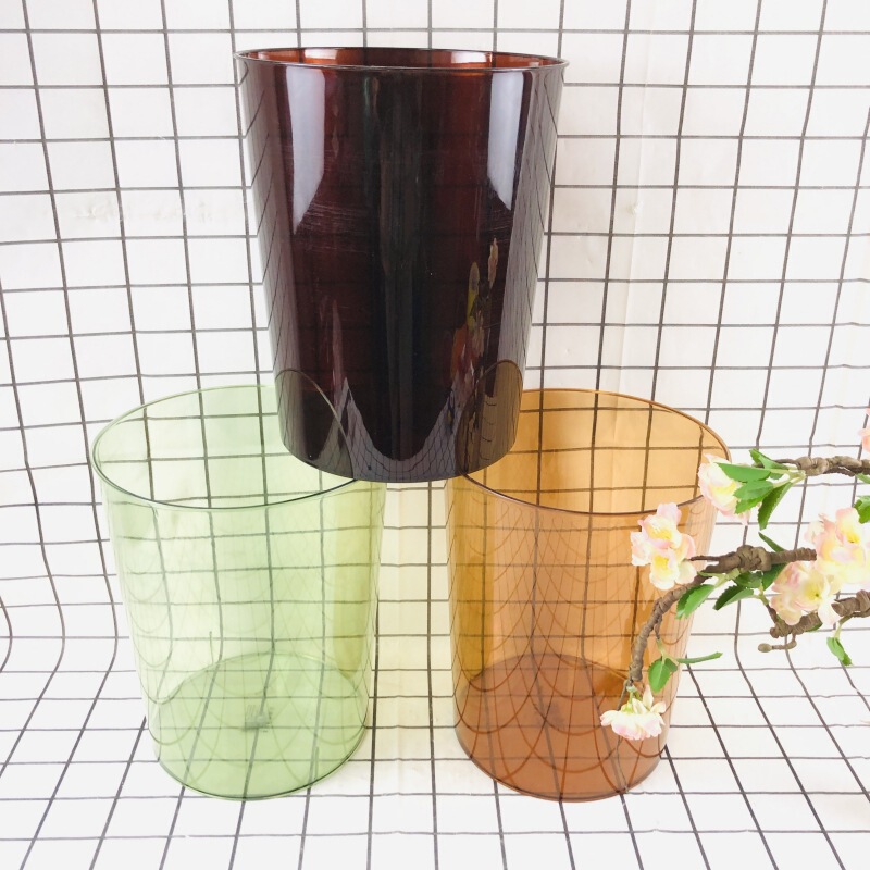 Transparent trash can household high color value uncovered living room kitchen bedroom office sanitary bucket diversified wholesale Transparent trash can household high color value uncovered living room kitchen bedroom office sanitary bucket diversified wholesale
