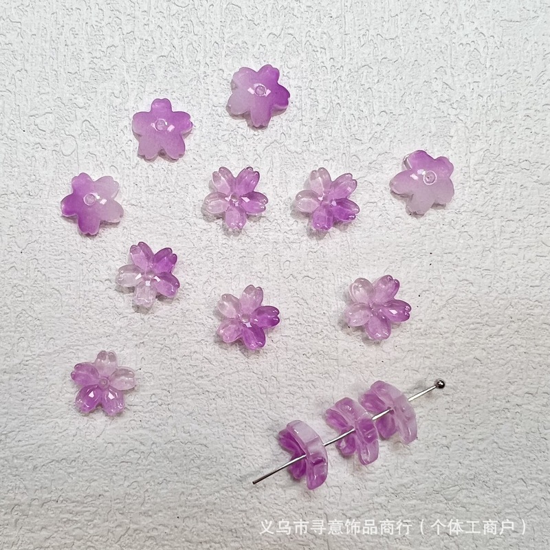ブレスレット人気の釉薬花 10 ミリメートル 5 花びら桜手作り古代スタイルのヘアピン韓服 diy ジュエリーアクセサリー|undefined