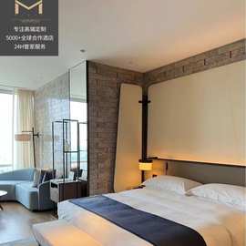 定制宾馆酒店布草民宿四件套80支贡缎提花面料床单被套床品