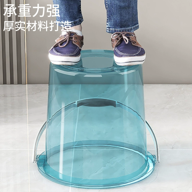 Большое ведро, бытовое ведро для мойки автомобиля, уличное ведро, утолщенное оптовое пластиковое прозрачное портативное ведро для хранения воды, ванна без