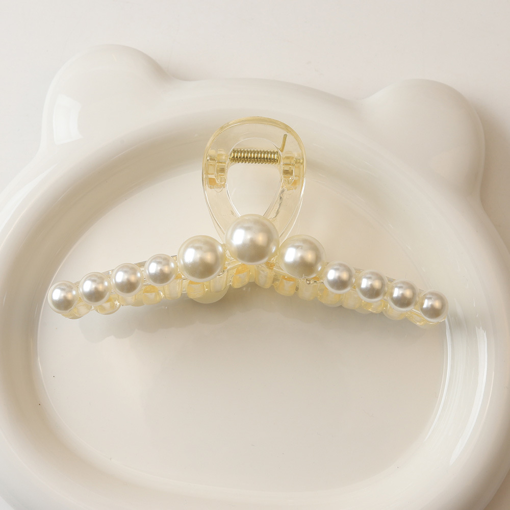 Pinza para el Pelo con Perlas Elegantes, Tamaño Grande/Pequeño, para Recogido, Accesorio de Lujo Ligero, Venta por Mayor image 16