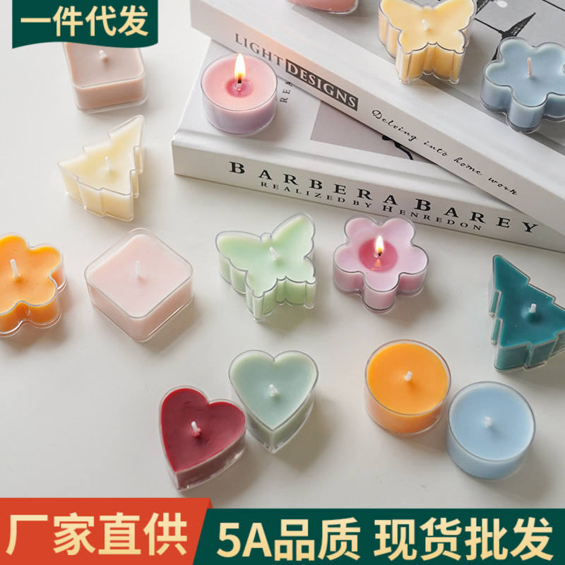 Amor romántico, cera de té, recuerdos navideños, ambiente de cumpleaños, adornos creativos, velas aromáticas de colores