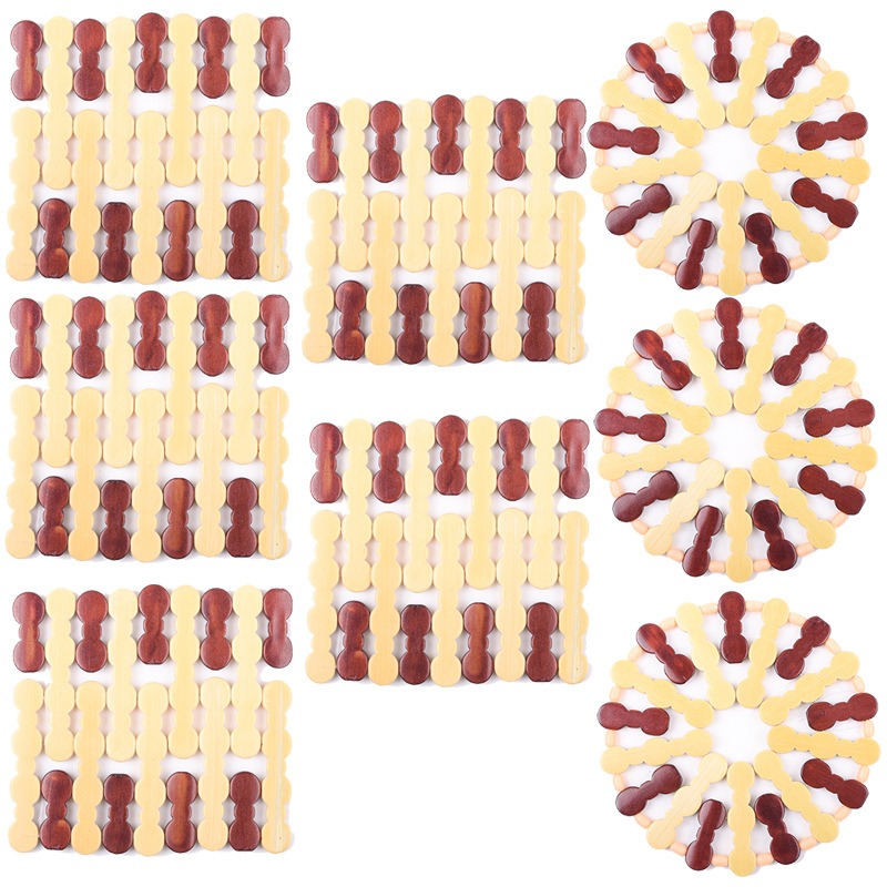 정사각형 5개, 원형 3개