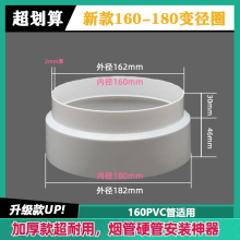 #油烟机出风口变径圈180转160转换接头烟管厨房转接口18*16巨划算