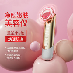 顔用美容器、美容液導入器、家庭用赤青光EMS温感導入器、美肌、美白、美顔
