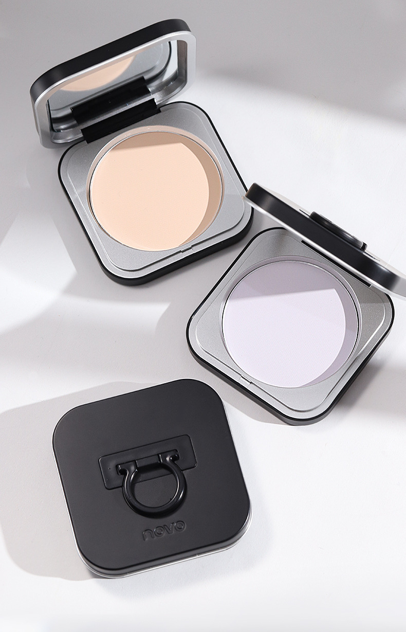 NOVO Light, translucent, feather-like setting Powder Compact, contouring, concealing, waterproof, sweat-proof, non-sticky powder, dry and wet dual-purpose student loose powder Specification drawing