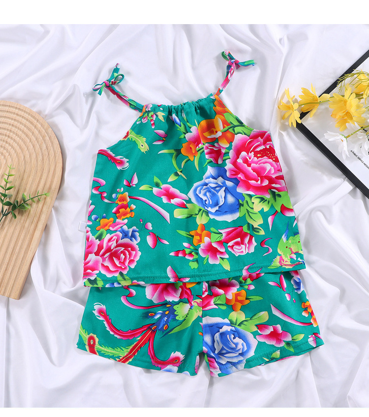 녹색 큰 꽃 슬링