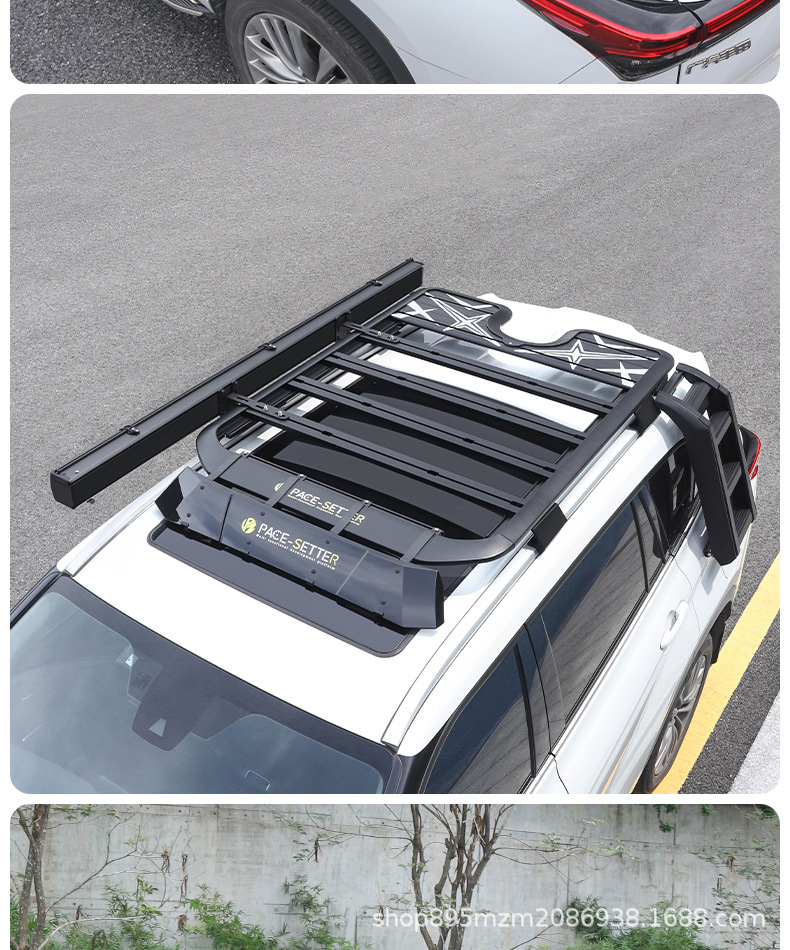 Suitable for Highlander Special Roof Rack Crown Land Car Platform Folding Ladder Roof Rack Modification