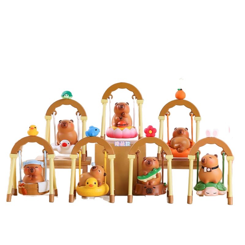 카피바라 그네 피규어 랜덤박스 책상 장식 생일 선물